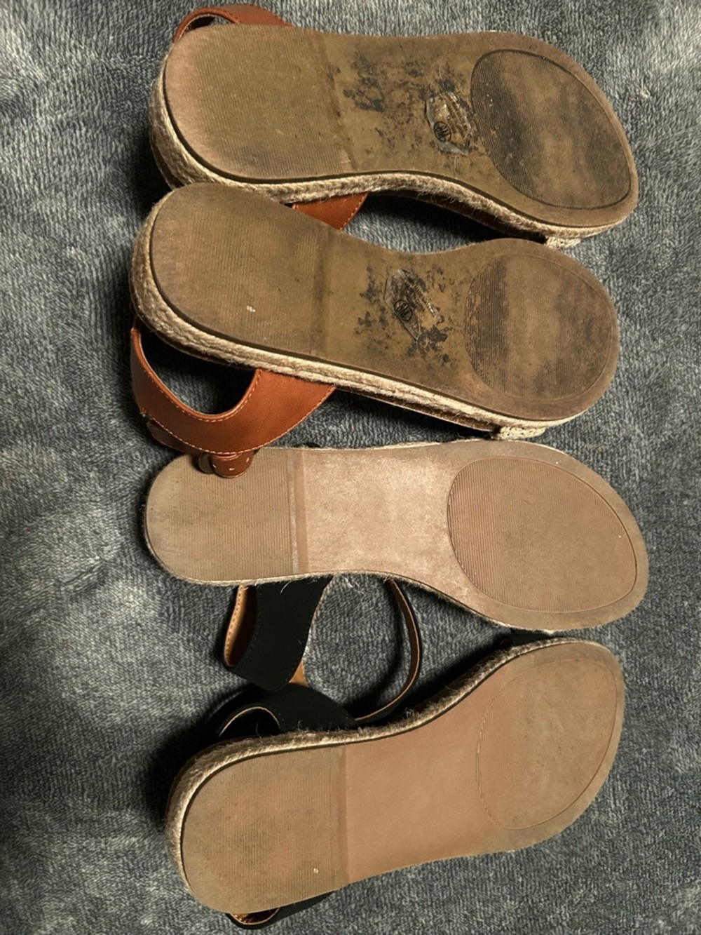 Women's Espadrille Sandals *lot of 2* Brown and Black - Picture 8 of 8